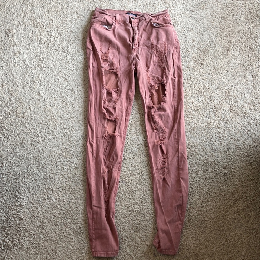 Distressed denim